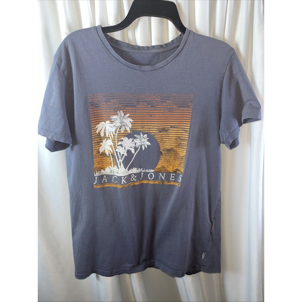 Jack & Jones Unisex Graphic T-shirt Size S/M Jjpakm Coastal Beach Summer Resort